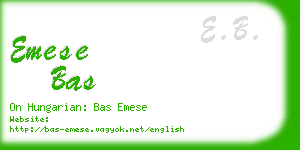 emese bas business card